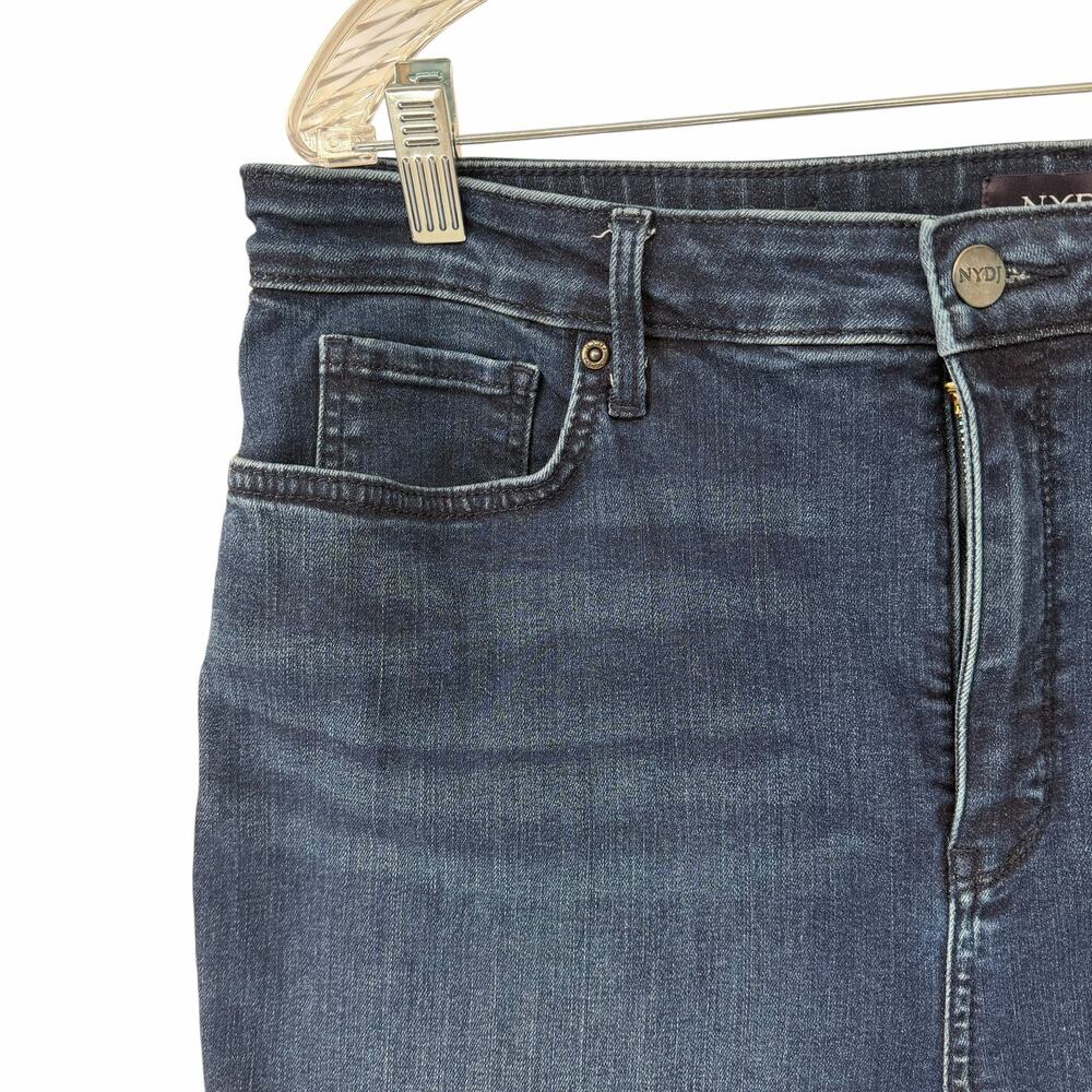 NYDJ Dark Wash Sheri SLim Lift & Tuck Tech Denim Jeans Sz 14 - Picture 4 of 9